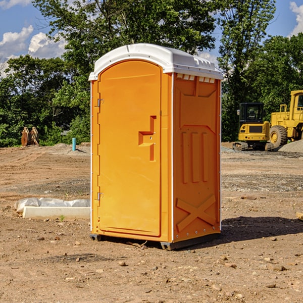 how often are the portable restrooms cleaned and serviced during a rental period in Bronte TX